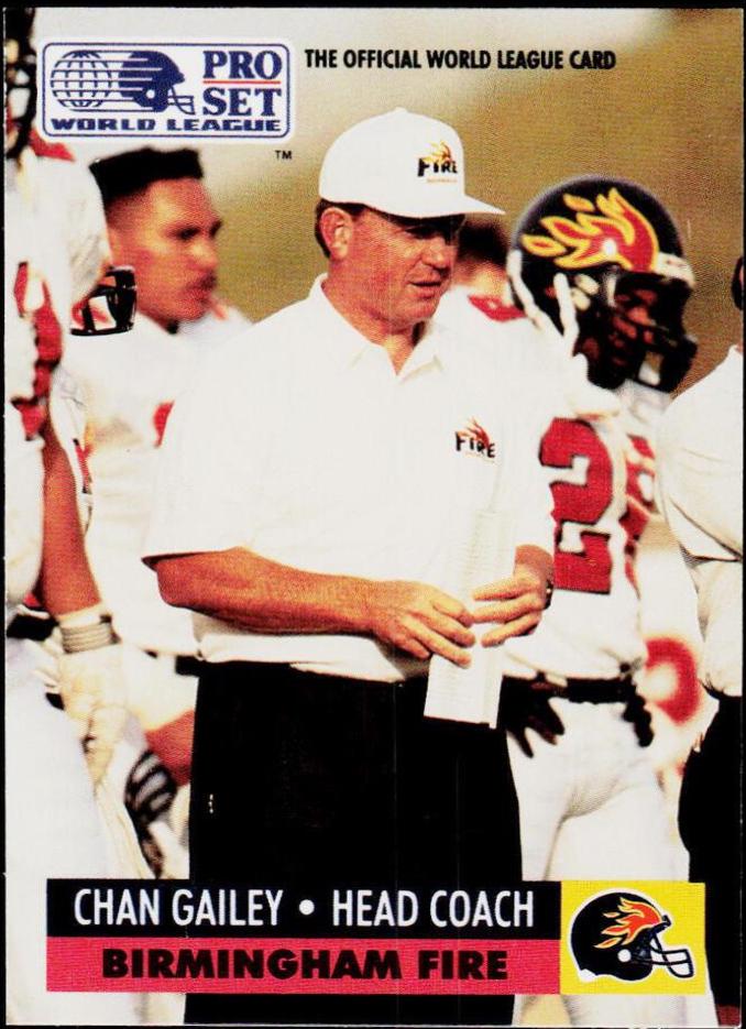 Chan Gailey #6 Football Cards 1991 Pro Set Wlaf
