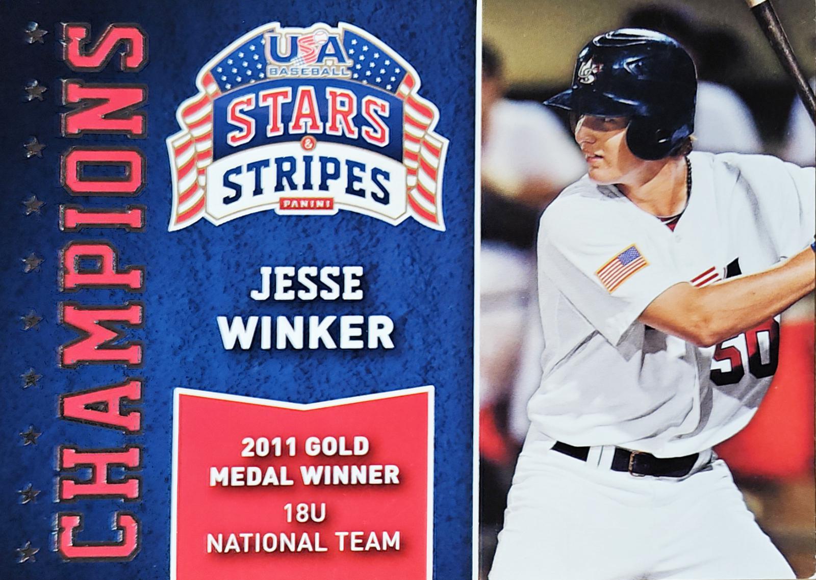 Jesse Winker #25 Baseball Cards 2015 Panini USA Stars & Stripes Champions