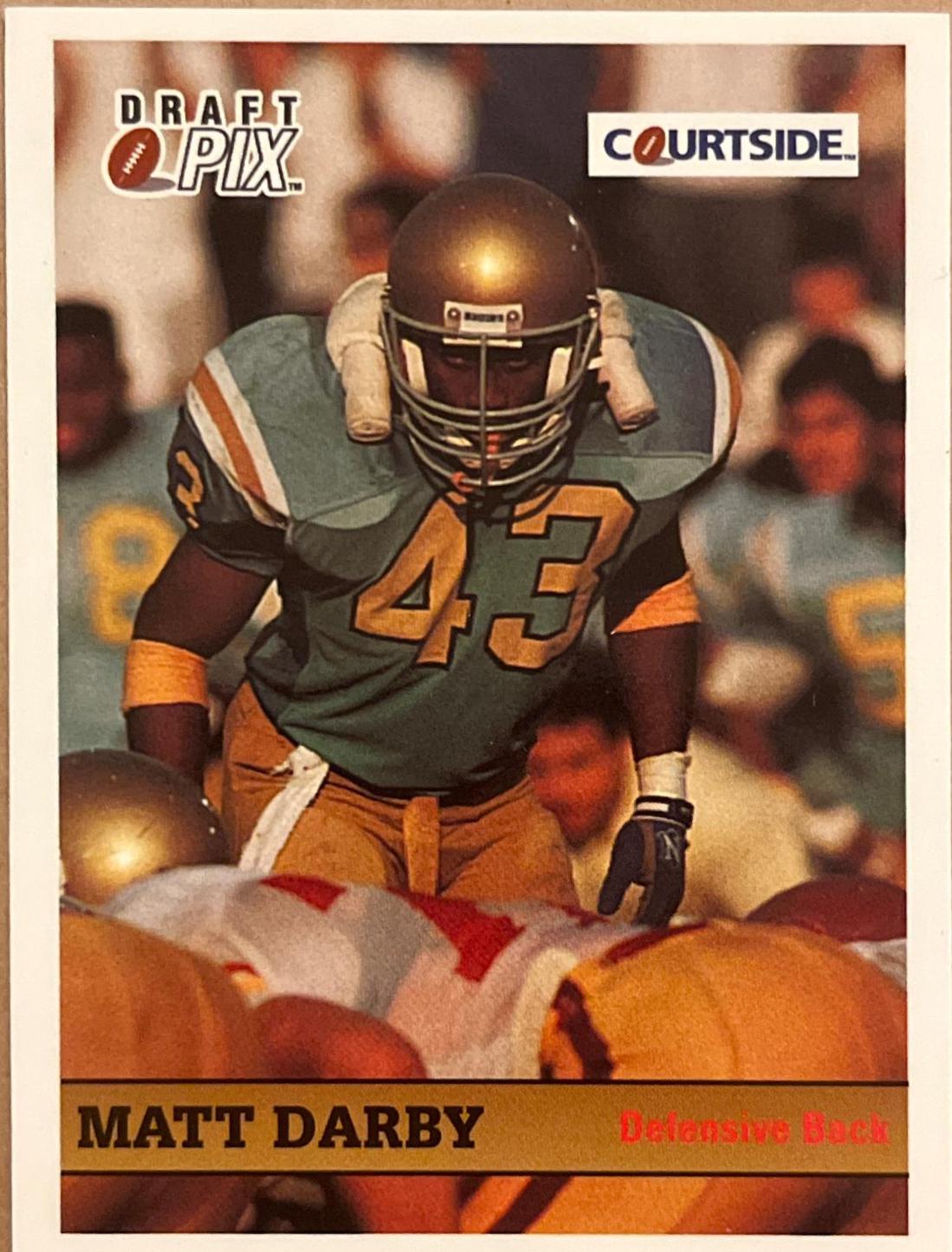 Matt Darby #26 Football Cards 1992 Courtside