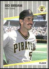 Sid Bream #204 Baseball Cards 1989 Fleer Glossy Prices