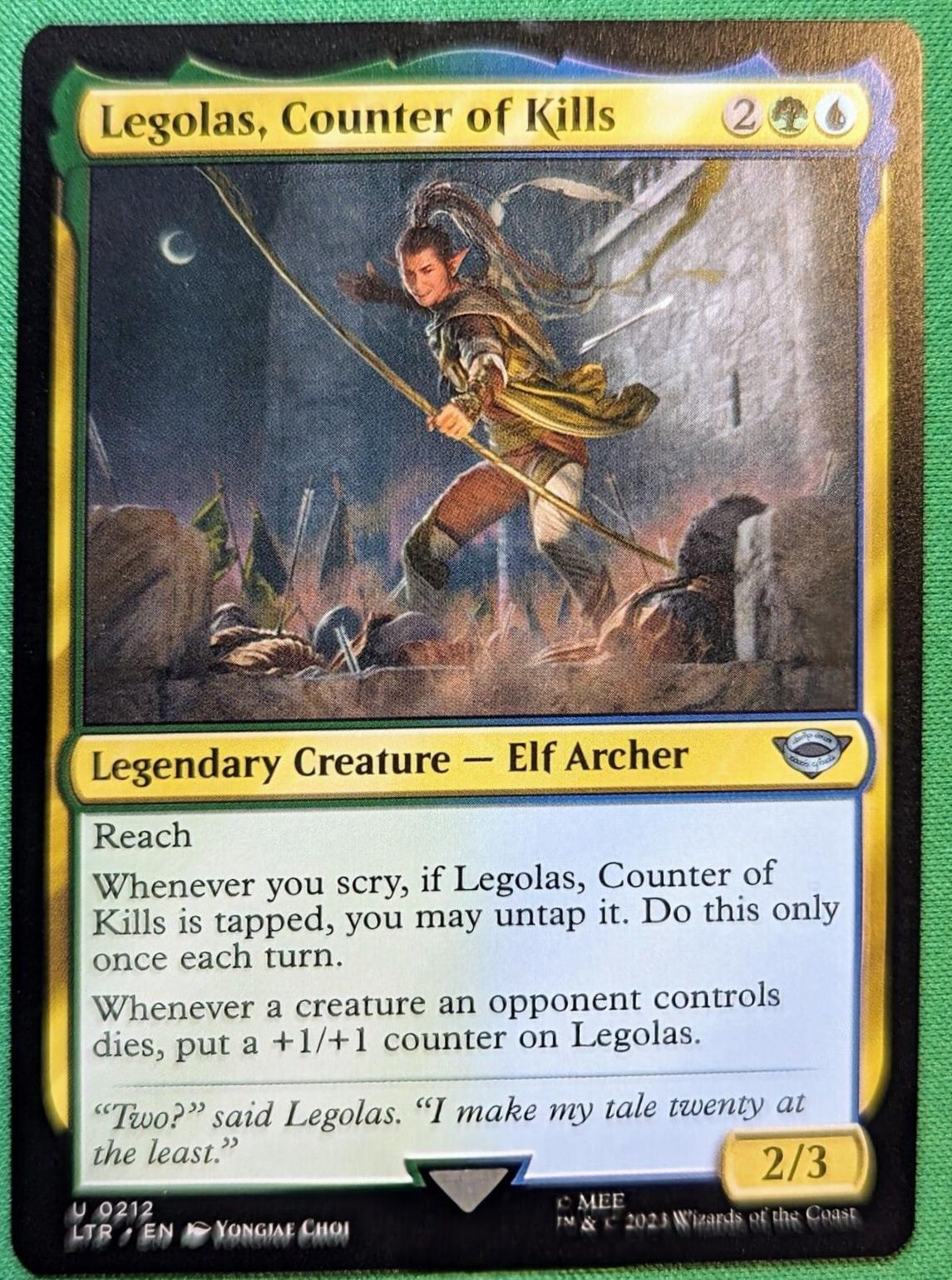 Legolas, Counter of Kills #816 Magic Lord of the Rings