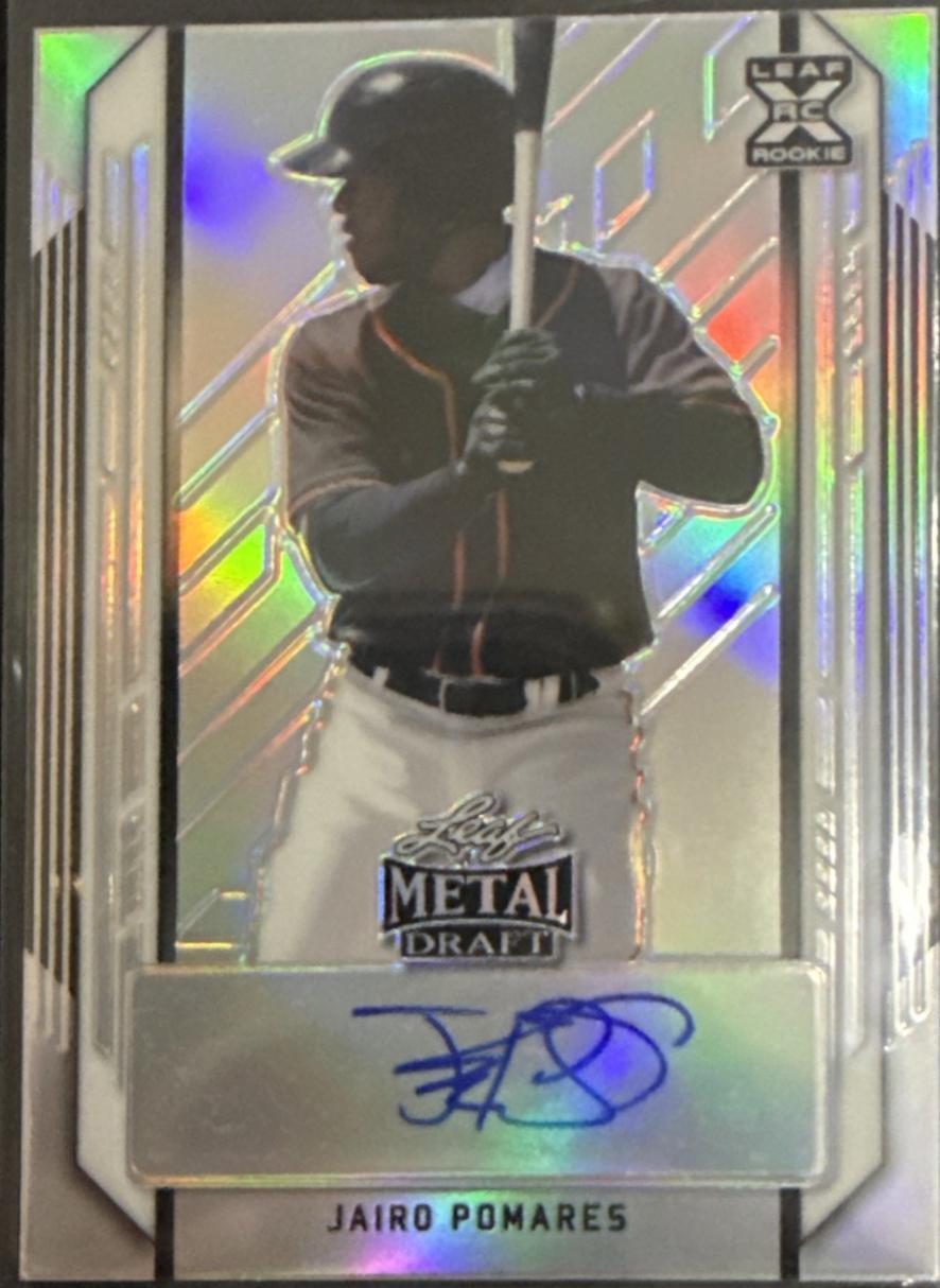 Jairo Pomares #BA-JP1 2021 Leaf Metal Draft Autograph Baseball
