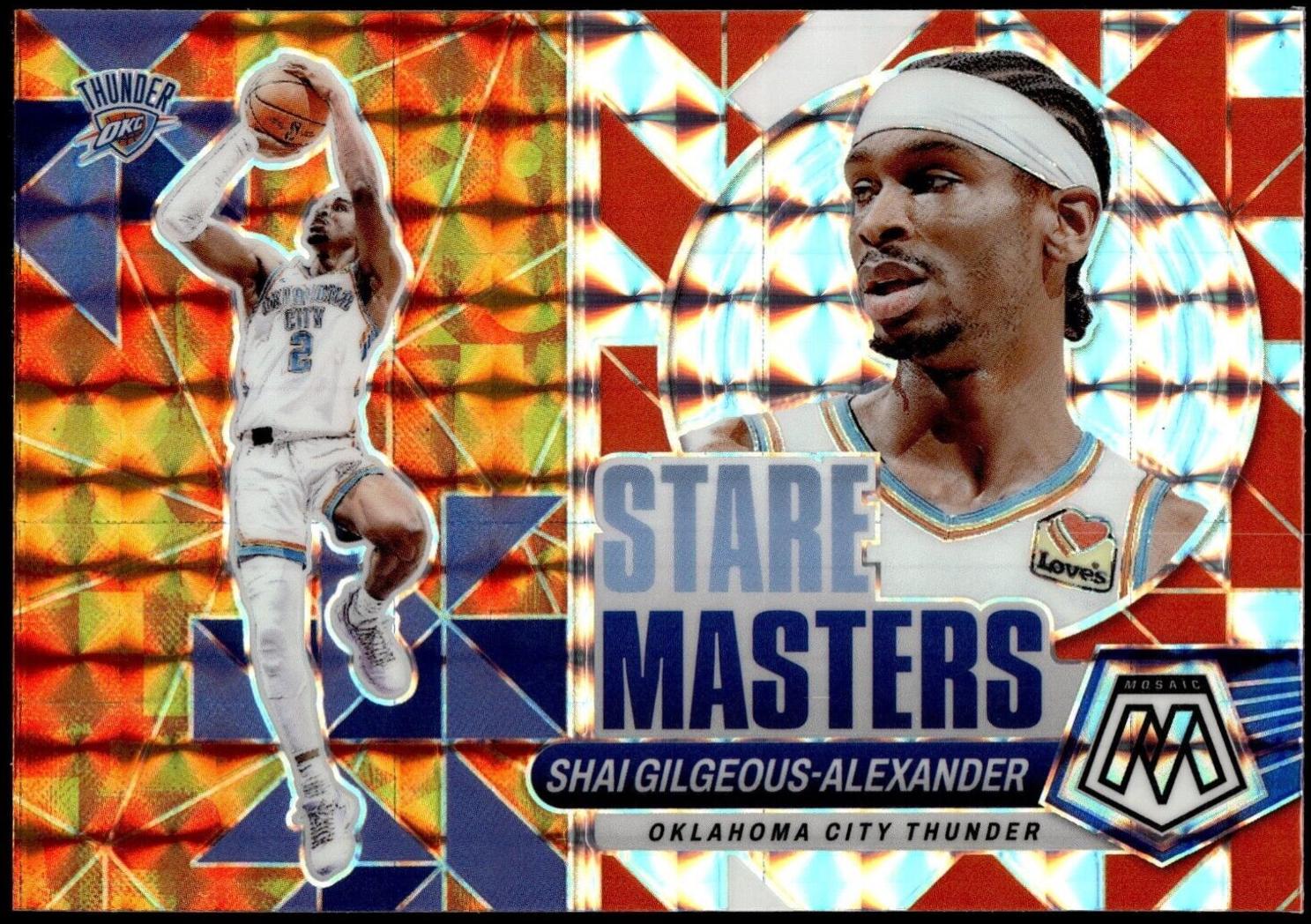 Shai Gilgeous-Alexander #4 Basketball Cards 2023 Panini Mosaic Stare Masters