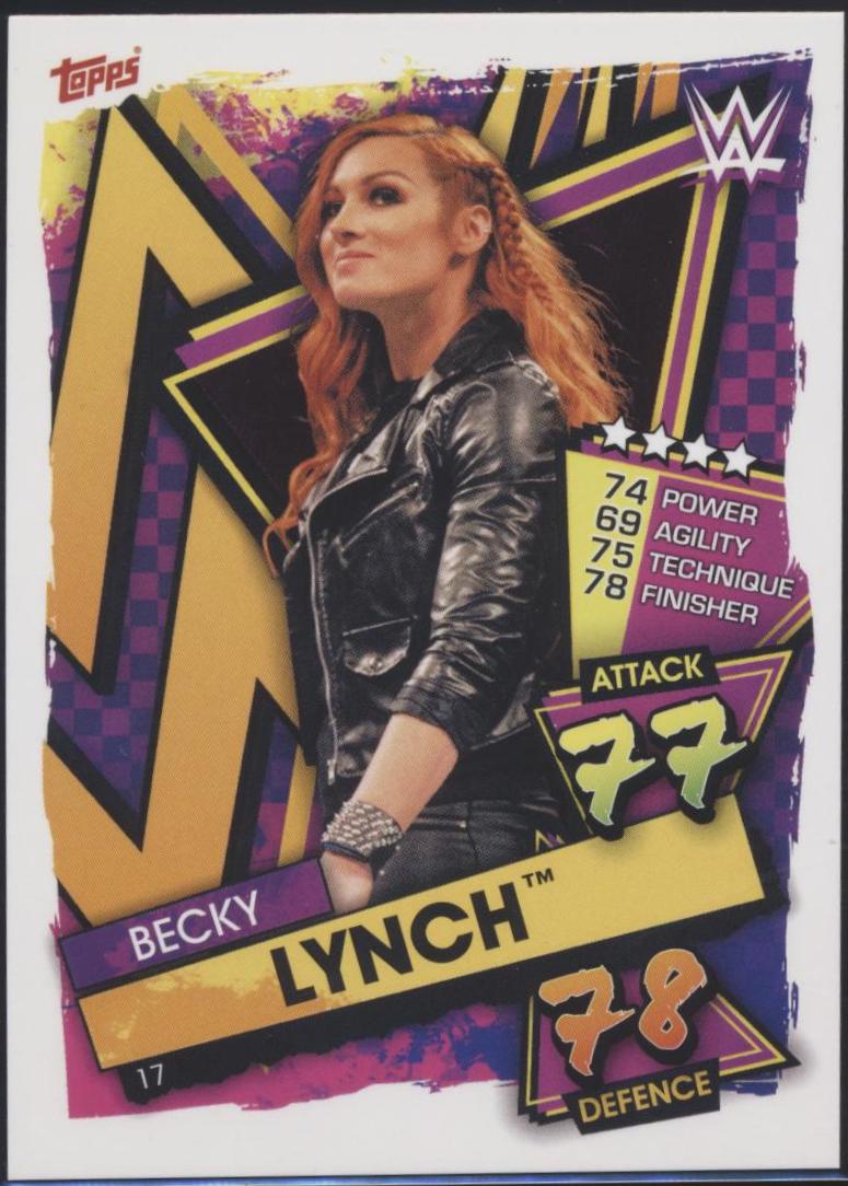 Becky Lynch #17 Wrestling Cards 2021 Topps Slam Attax WWE