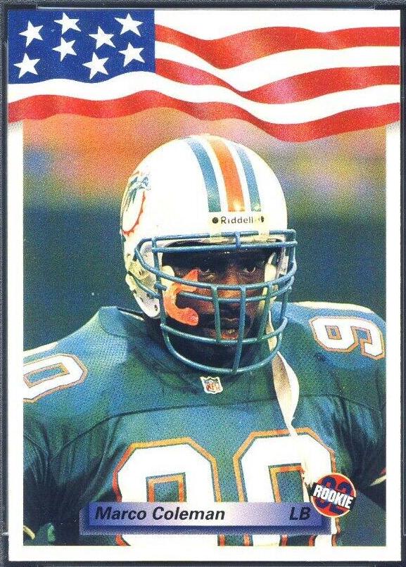 Marco Coleman #49 Football Cards 1992 All World