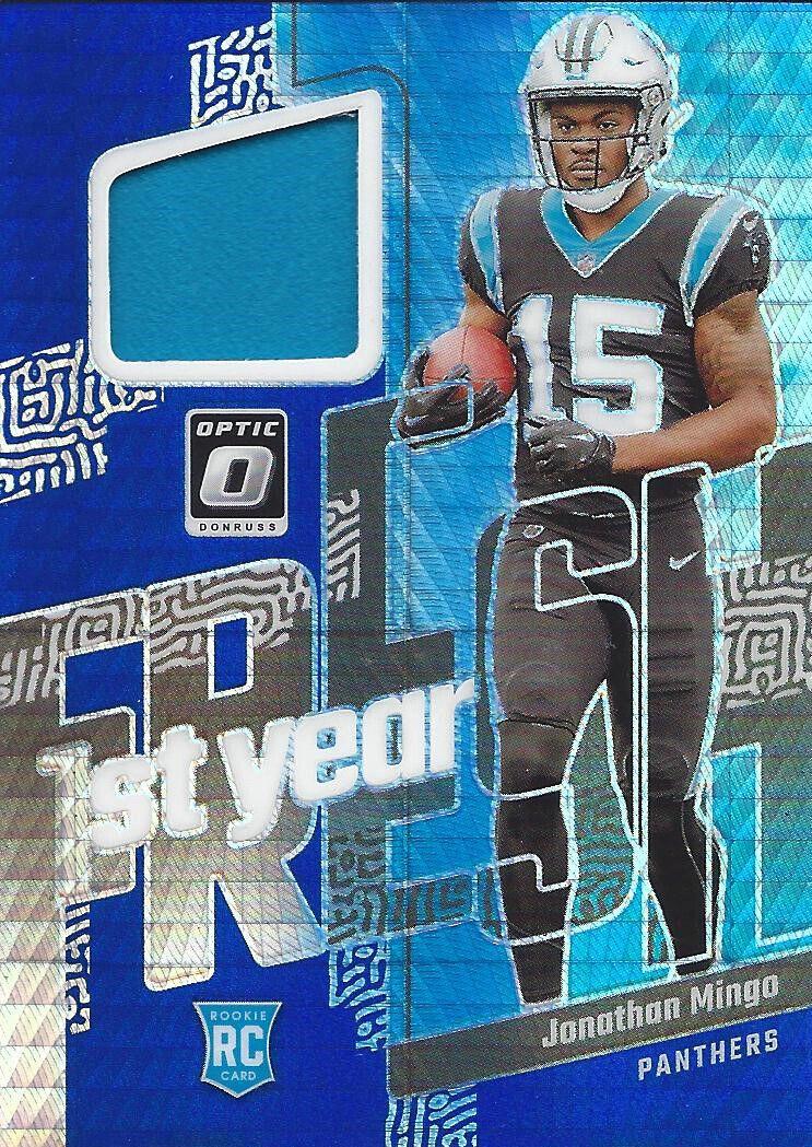 Jonathan Mingo #20 Football Cards 2023 Panini Donruss Optic Rookie Phenoms Blue Hyper