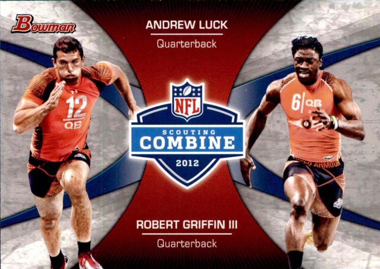 Andrew Luck / Robert Griffin III #CC-LG Football Cards 2012 Bowman Combine Competition