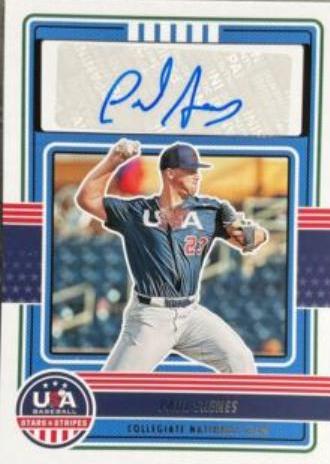Paul Skenes #CNTS-PS Baseball Cards 2023 Panini Stars & Stripes USA Collegiate National Team Signatures