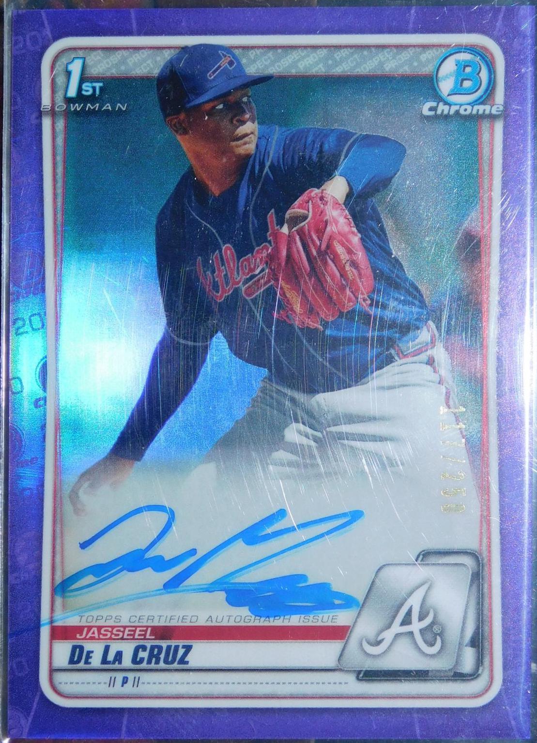 Jasseel DeLaCruz #CPA-JDC Baseball Cards 2020 Bowman Chrome Prospects Autograph