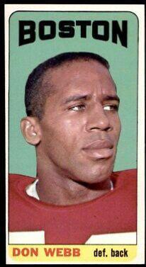 Don Webb #21 Football Cards 1965 Topps
