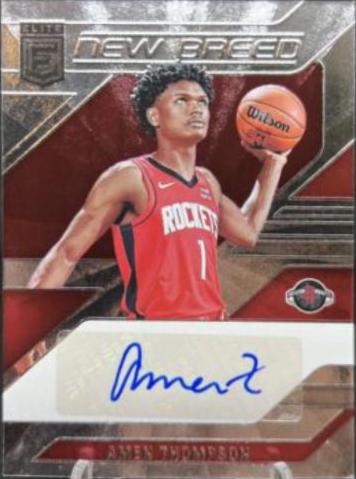 Amen Thompson #39 Basketball Cards 2023 Donruss Elite New Breed Autograph