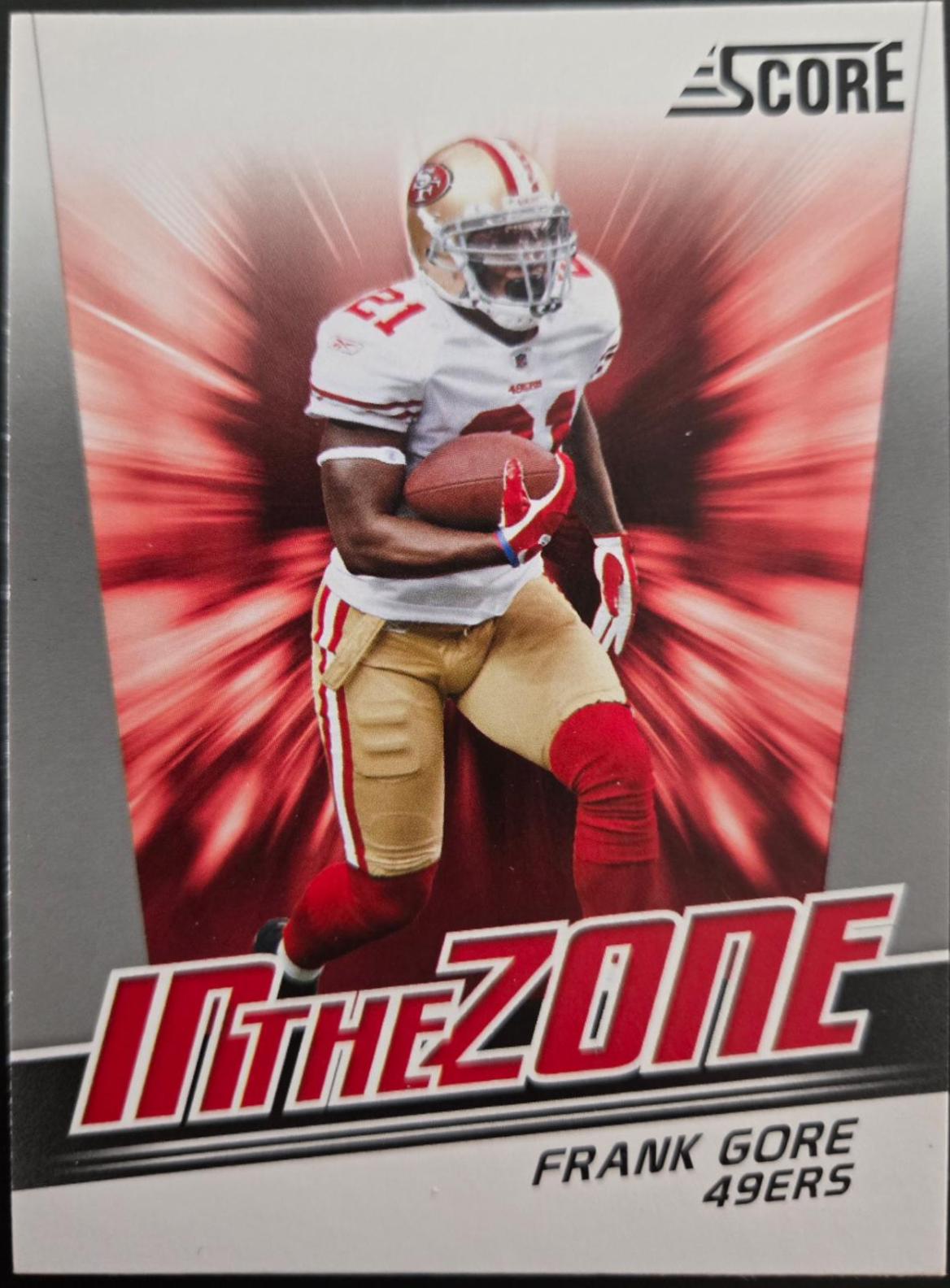 Frank Gore #9 Football Cards 2011 Panini Score in the Zone