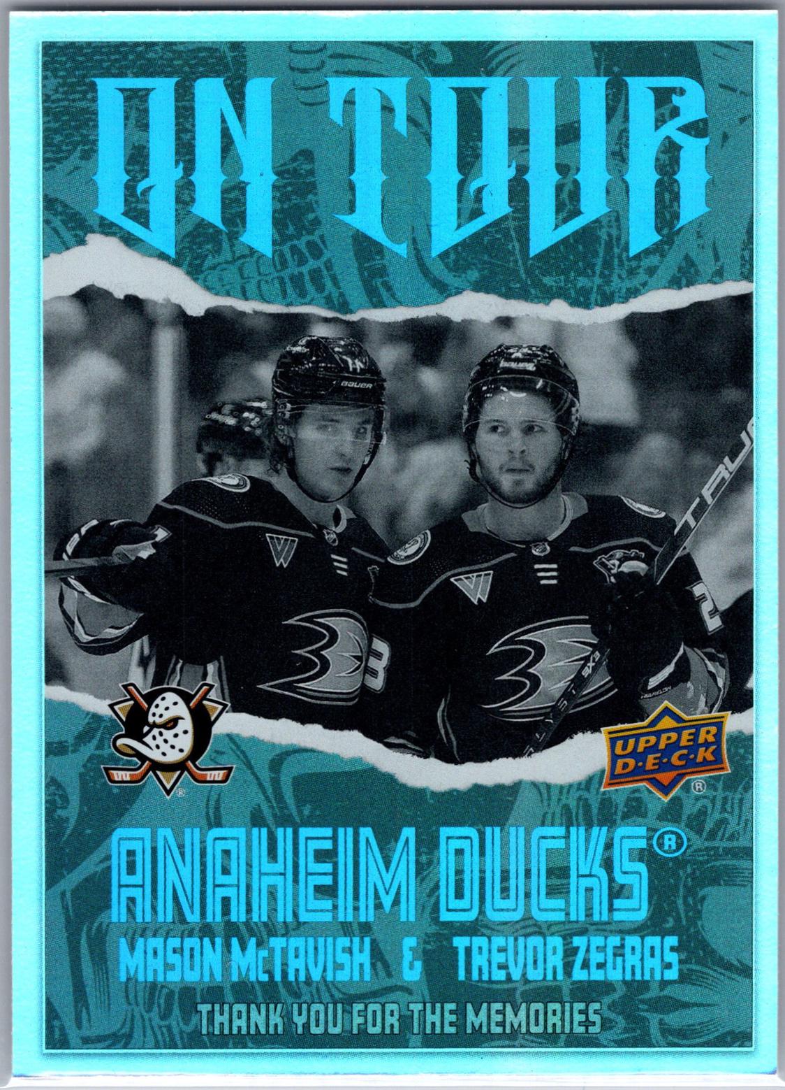 Mason McTavish / Trevor Zegras #OT-16 Hockey Cards 2024 Upper Deck On Tour