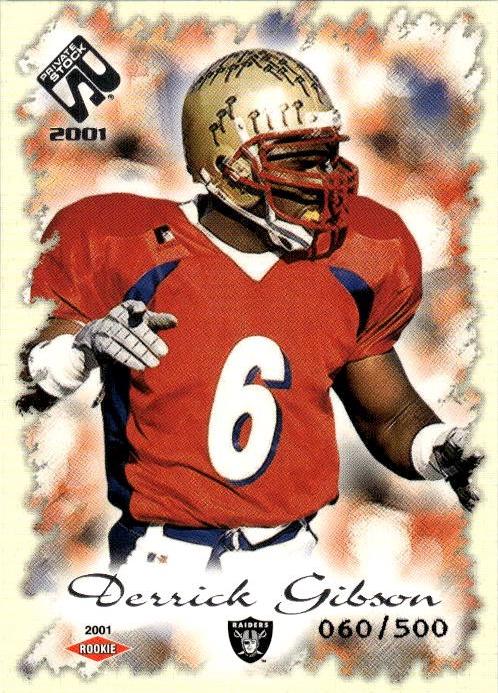 Derrick Gibson #149 2001 Pacific Private Stock Football