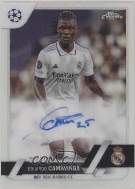 Eduardo Camavinga #CA-EC Soccer Cards 2022 Topps Chrome UEFA Club Competitions Autographs