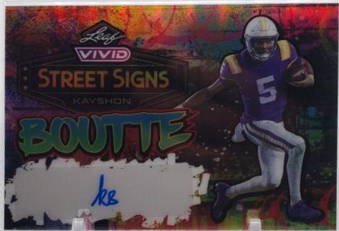 Kayshon Boutte #SS-KB1 Football Cards 2023 Leaf Vivid Autographs Street Signs