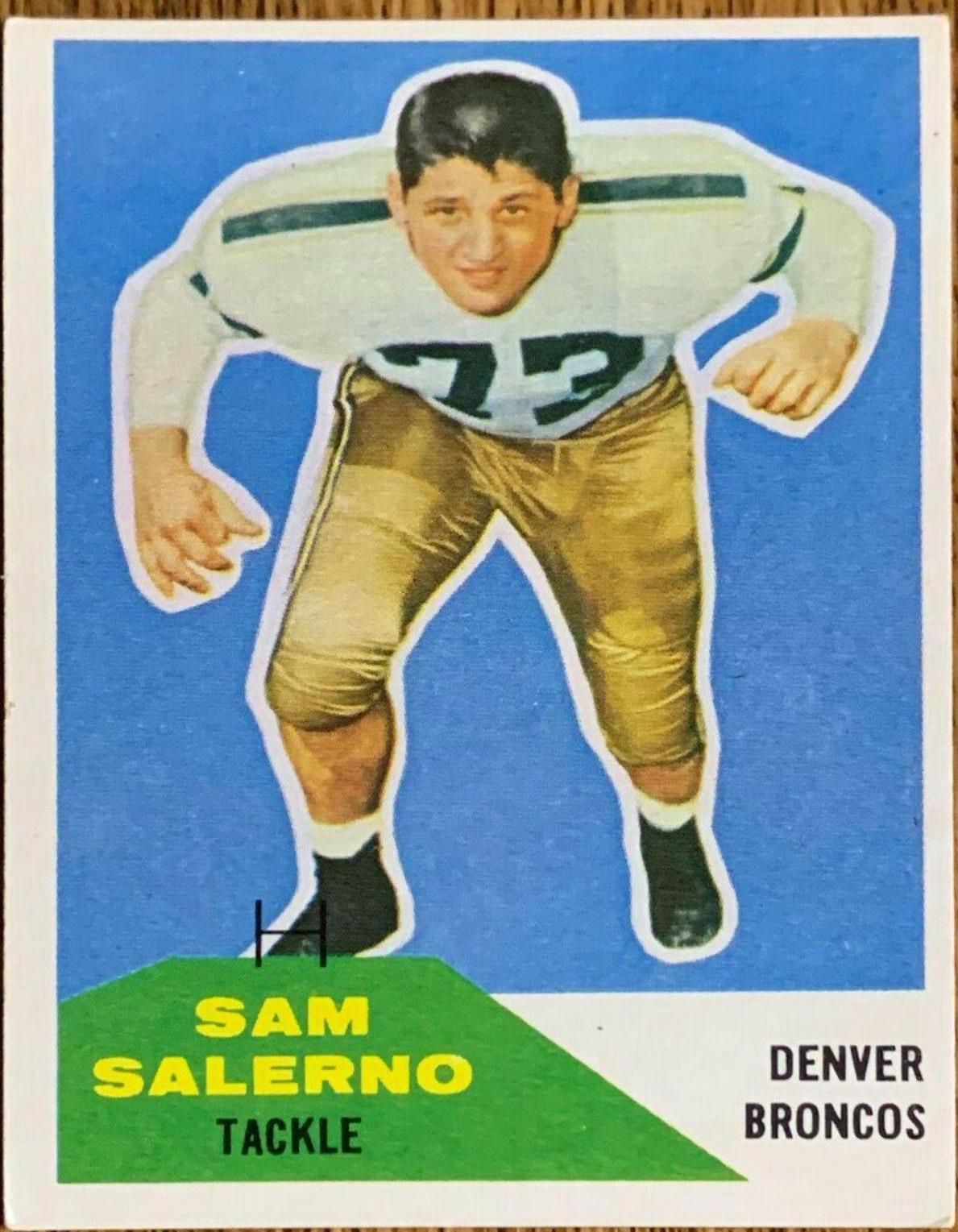 Sam Salerno #6 Football Cards 1960 Fleer