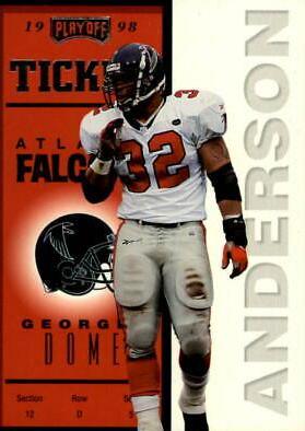 Jamal Anderson #3 Football Cards 1998 Playoff Contenders Ticket
