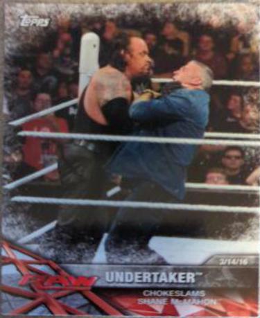 Undertaker #44 Wrestling Cards 2017 Topps WWE Road To Wrestlemania