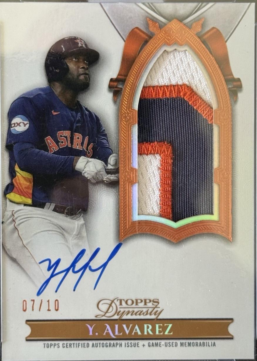 Yordan Alvarez [Autograph Patch Vertical] #DAPB-YA1