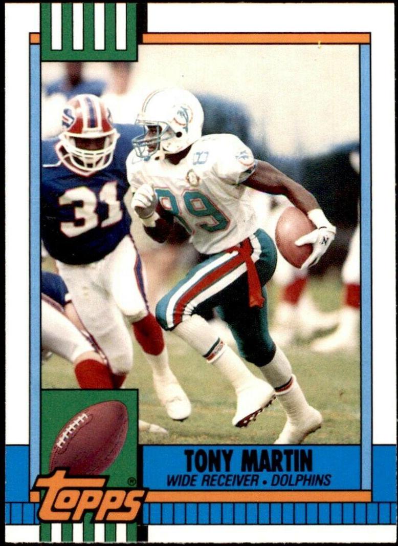 Tony Martin #17T Football Cards 1990 Topps Traded