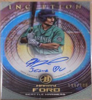 Harry Ford #PA-HF 2022 Bowman Inception Baseball Prospect Autographs