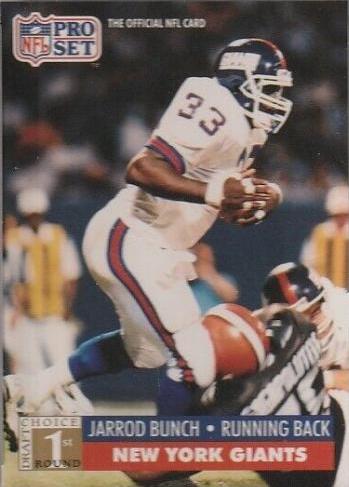 Jarrod Bunch #756 Football Cards 1991 Pro Set