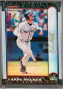 Larry Walker #31 Baseball Cards 1999 Bowman Chrome Gold