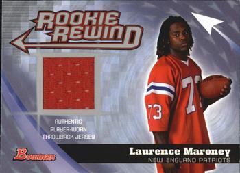 Laurence Maroney #BRR-LM Football Cards 2006 Bowman Rookie Rewind Jerseys