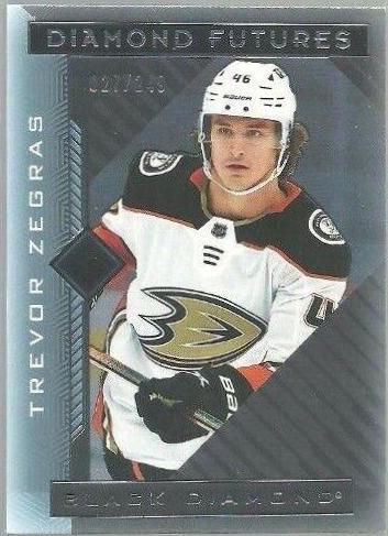 Trevor Zegras #BDF-TZ Hockey Cards 2021 Upper Deck Black Diamond Futures