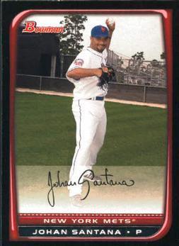 Johan Santana #60 Baseball Cards 2008 Bowman