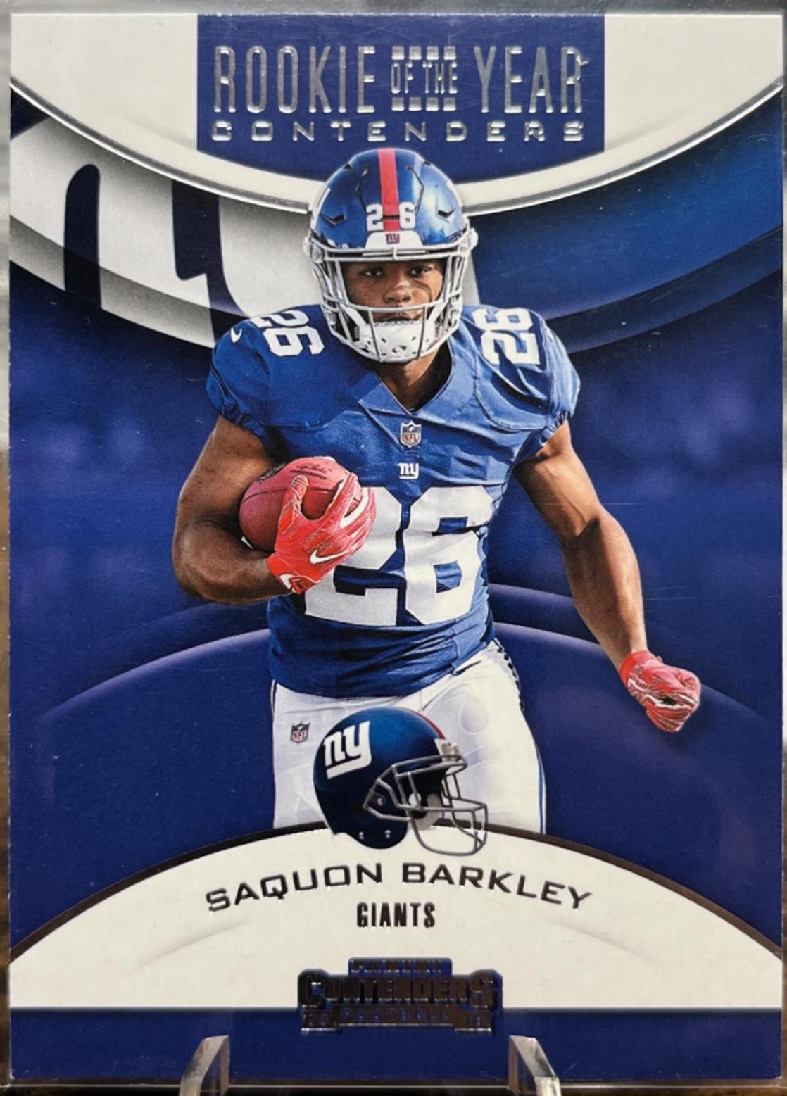 Saquon Barkley Football Cards 2018 Panini Contenders Rookie of the Year