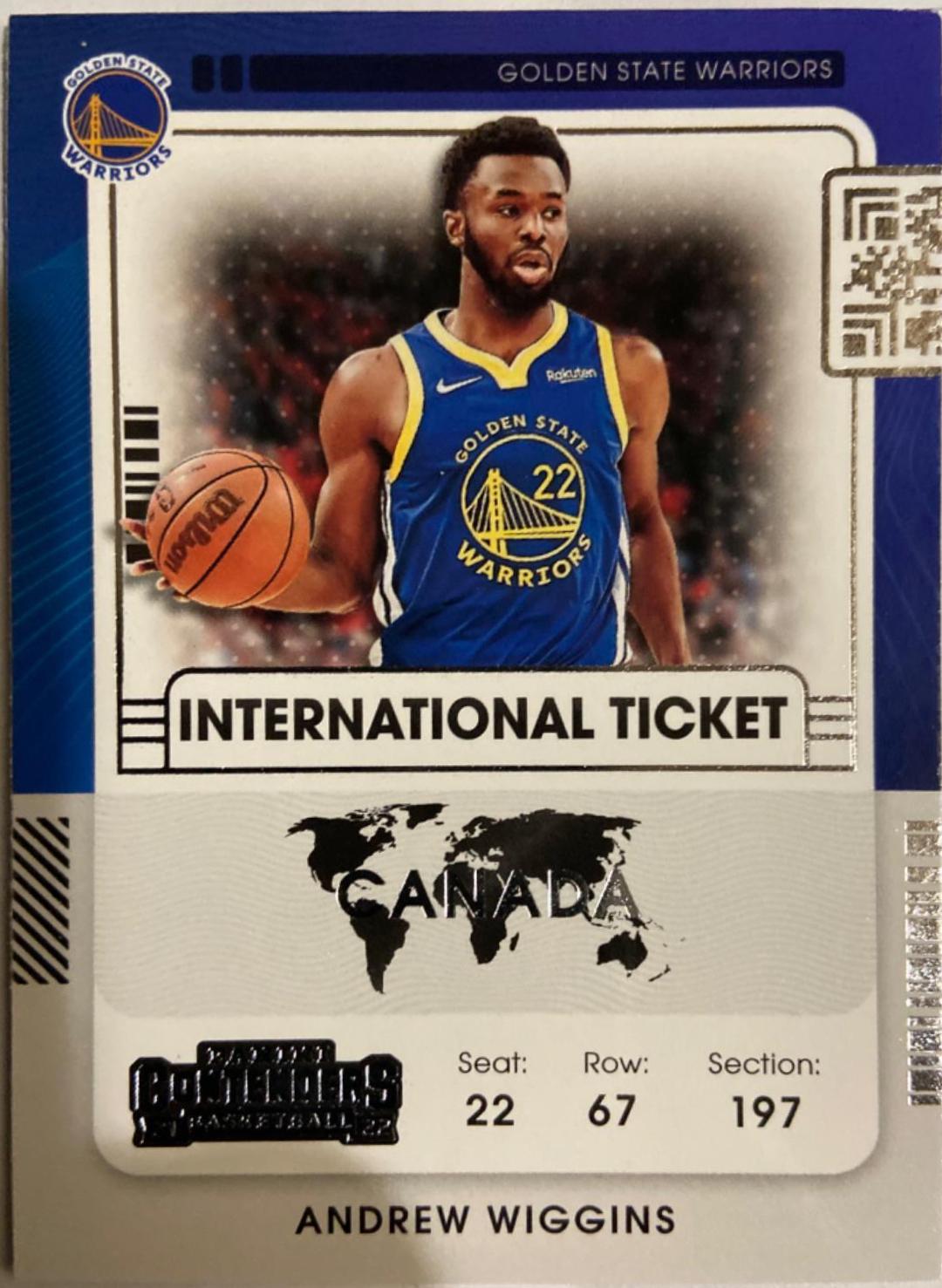 Andrew Wiggins #27 Basketball Cards 2021 Panini Contenders International Ticket
