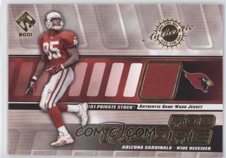 Rob Moore #2 Football Cards 2001 Pacific Private Stock Game Worn Gear