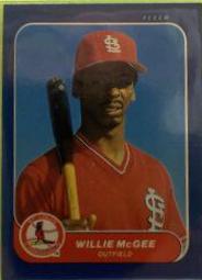 Willie McGee #9 Baseball Cards 1986 Fleer Mini