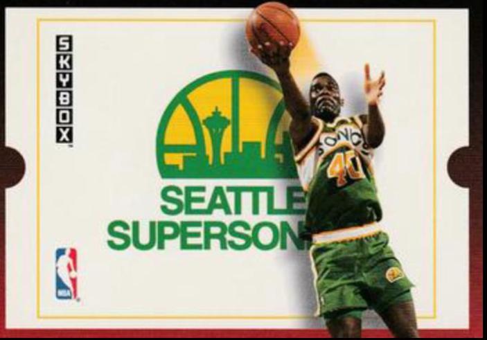 Seattle Supersonics #306 Basketball Cards 1992 Skybox