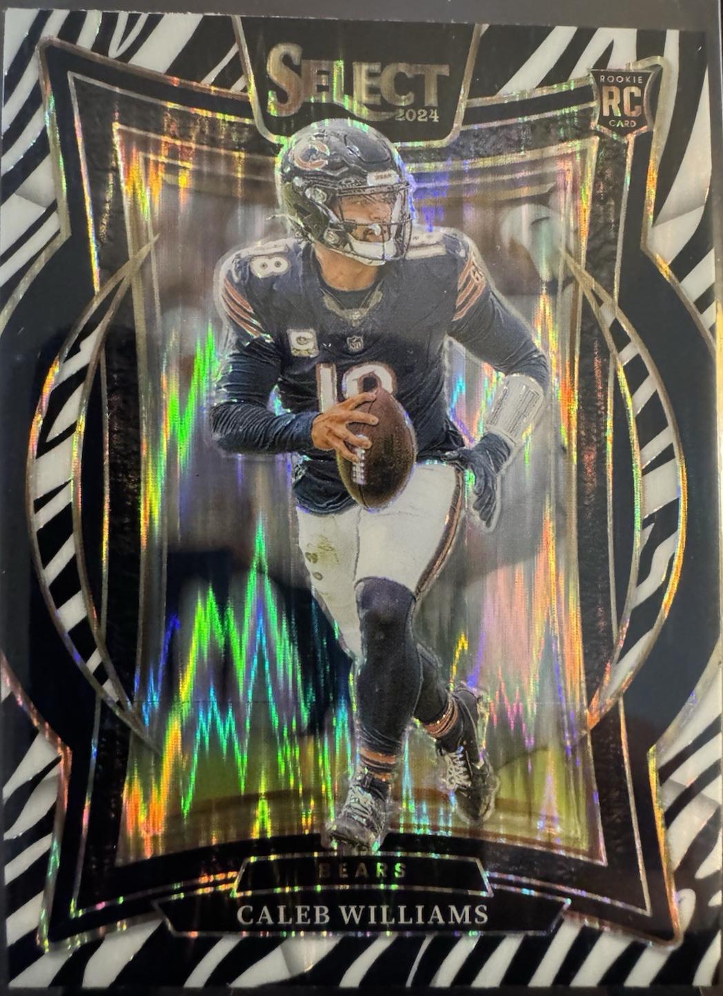 Caleb Williams [Zebra Prizm Shock] #25 Prices | 2024 Panini Select