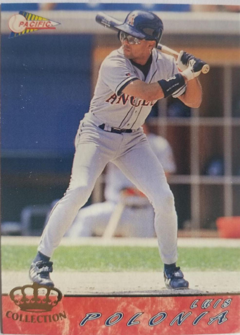 Luis Polonia #87 Baseball Cards 1994 Pacific Crown Collection