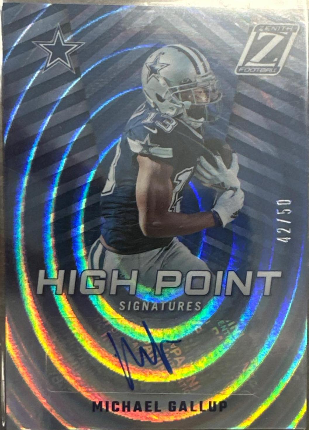 Michael Gallup #HP-MG Football Cards 2022 Panini Zenith High Point Signatures