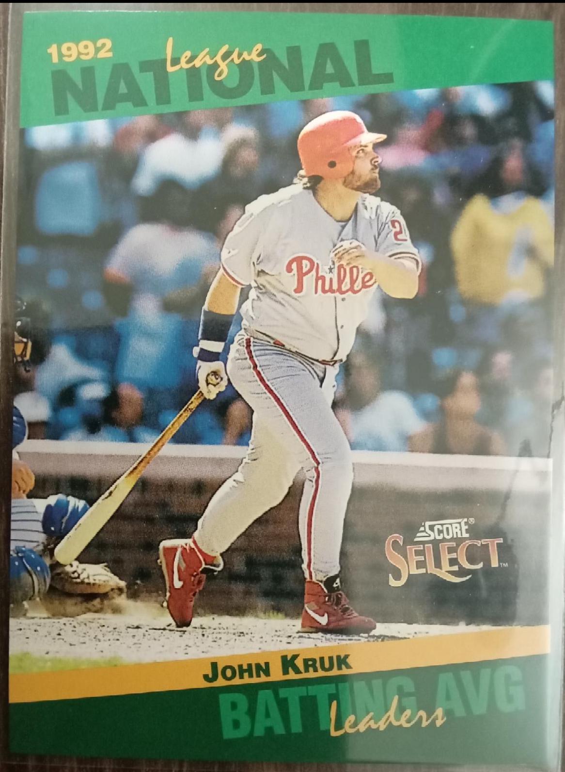 John Kruk #6 Baseball Cards 1993 Score Select Stat Leaders