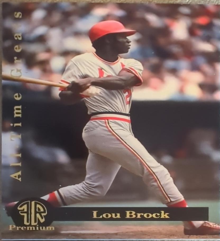 Lou Brock #5 1993 Front Row Premium All Time Greats Lou Brock Baseball