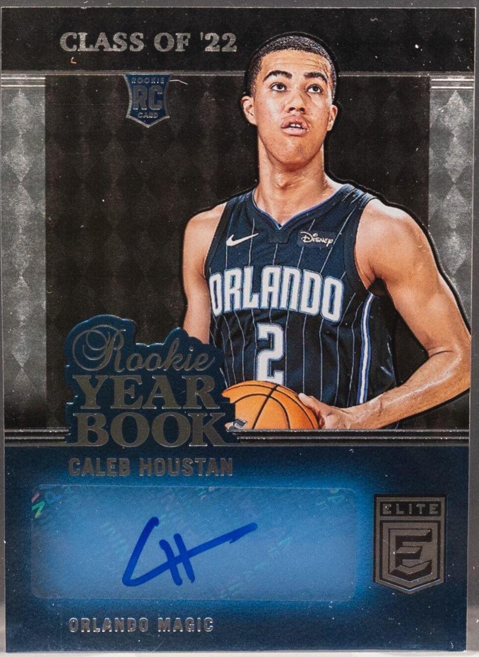 Caleb Houstan #RYB-CHT Basketball Cards 2022 Panini Donruss Elite Rookie Yearbook Autographs