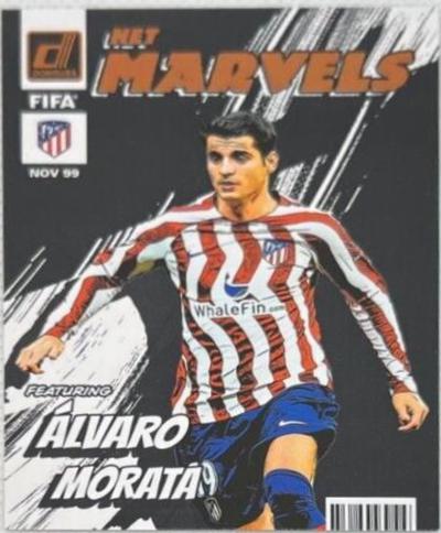 Alvaro Morata #3 Soccer Cards 2022 Panini Donruss Net Marvels