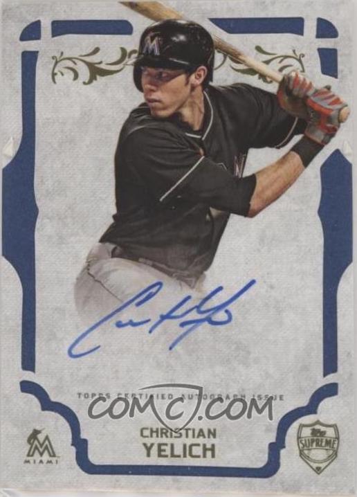 Christian Yelich #SA-CY Baseball Cards 2015 Topps Supreme Autograph