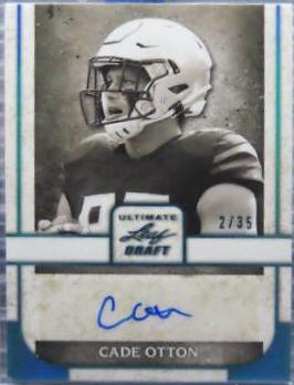 Cade Otton #PA-CO1 Football Cards 2022 Leaf Ultimate Draft Portrait Autographs