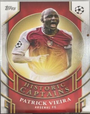 Patrick Vieira #HC-3 Soccer Cards 2024 Topps UEFA Historic Captains