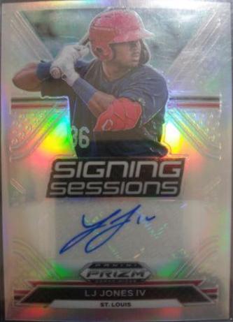LJ Jones IV #SS-LJJIV 2021 Panini Prizm Draft Picks Signing Sessions Autographs Baseball