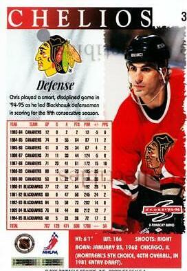 Chris Chelios #3 Hockey Cards 1995 Score