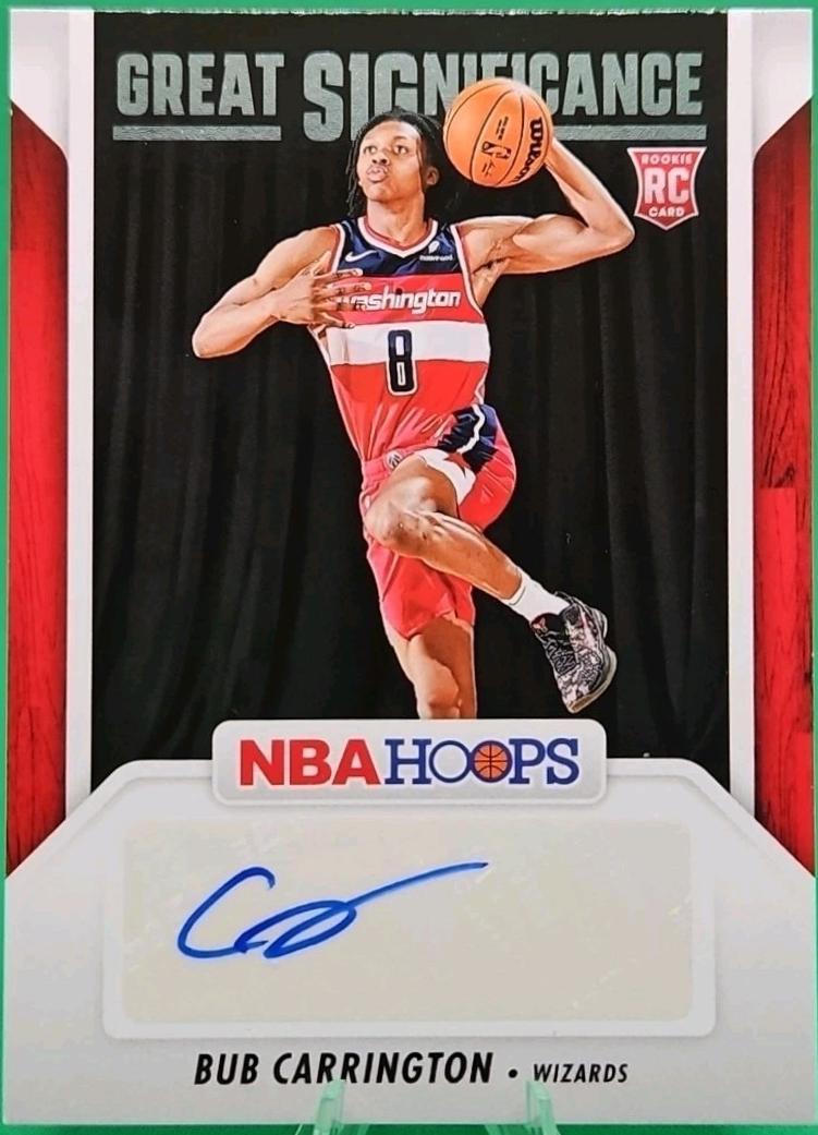 Bub Carrington #GS-CCW Basketball Cards 2024 Panini NBA Hoops Great SIGnificance