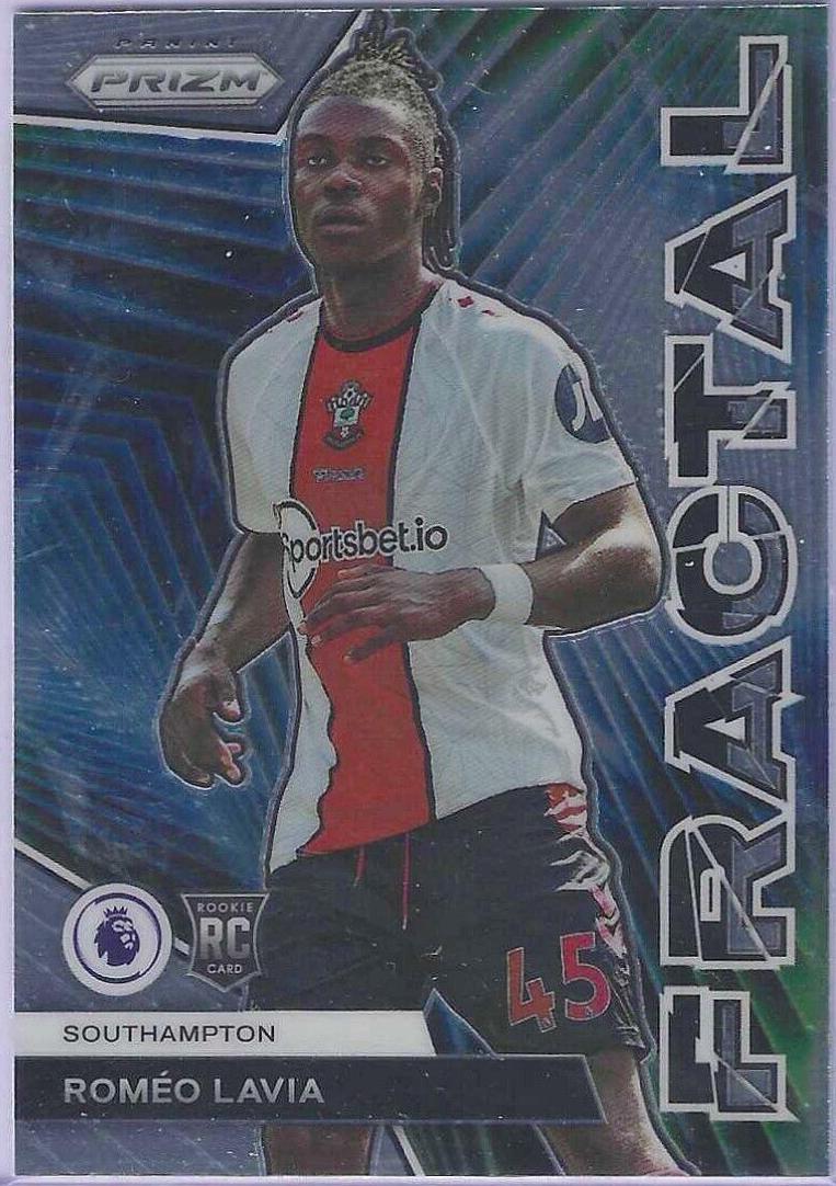 Romeo Lavia #14 Soccer Cards 2022 Panini Prizm Premier League Fractal